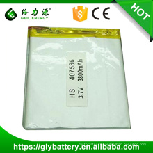 407586 rechargeable li batterie polymère li batterie polymère 3.7v 3800 mah